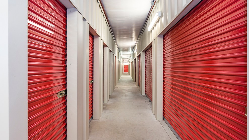 Interiors of a self storage facility